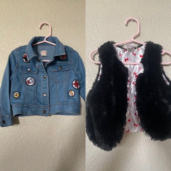 Disney Minnie Mouse Jean Jack & Vest Bundle Size 2T - Picture 1 of 14
